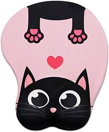 Anime Cat Claw 3D Mouse Pad Ergonomic Soft Silicon Gel Gaming Mousepad with Wrist Support Cute Cat Mouse Mat Gift for PC Mac(Pink)