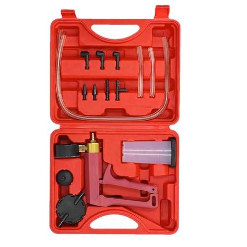 Quzente Kit De Purge De Frein Automatique, Ensemble De Manomètre De Testeur De Pression De Pompe À Vide À Main, Outils De Purge du Système De Freinage,...