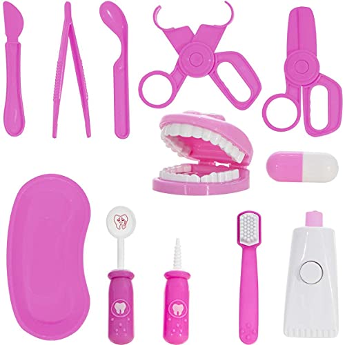 Kit Dentista, Art Brink, Girl, Rosa, 12 Peças
