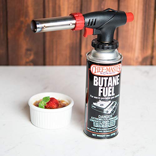 image for 4 x 8oz. Butane Fuel Canister, Tin Fuel Refill for Kitchen Torch, Port