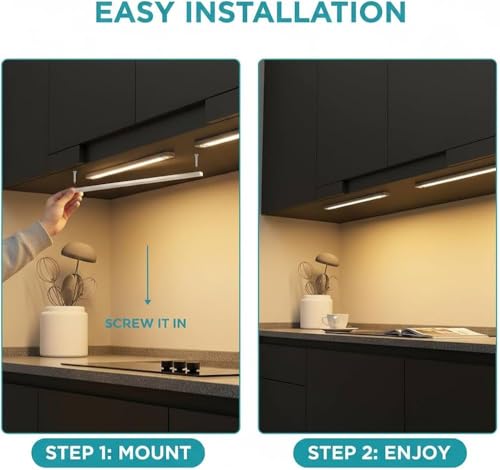 Image of JACKAL LED Under Cabinet Light for Kitchen, Plug-in Cabinet Light for Wardrobe, Showcase, Cupboard, Shelf - Slim Design, Energy Efficient - 1 Year Warranty (White, 3F)