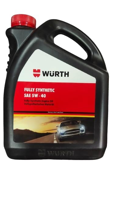 WURTH W-40 API SM Synthetic Engine Oil for Car: High Performance | 4L | For Gasoline and Diesel Engines | Provides Superior Lubrication, Engine Protection, and Extended Lifespan (5W-40 API SM (4L))