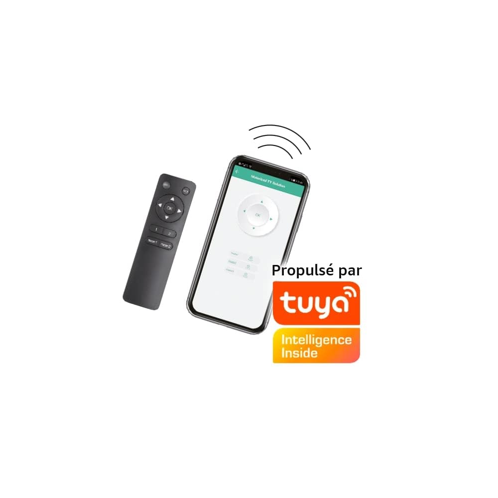 Mywall Lift TV motorisé HP63-2L pour Montage dans Les Meubles, élévateur TV électrique avec Commande Smart Home Via l'application Tuya + télécommande Radio, Meuble TV élévateur pour écrans de 37 à 80