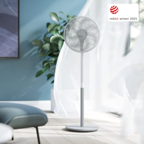 Philips Ventilator Serie 2000. Stark & superleise mit SilentWings Technologie. 19 dB. 2-in-1-Tisch- & Standventilator. Neigung & Oszillation einstellbar. 12-Stunden-Timer. Weiß (CX2550/00) 2