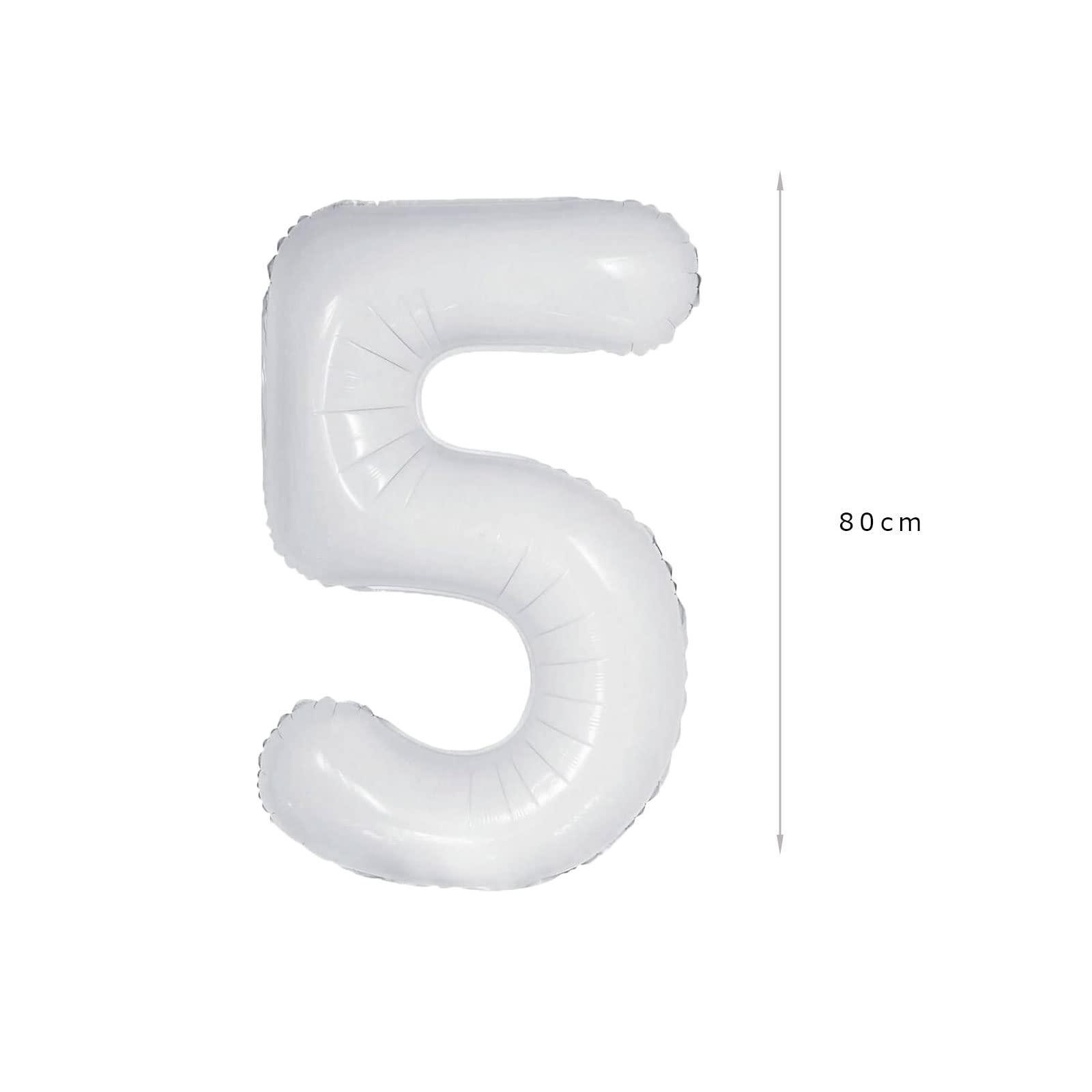 ナンバーバルーン【5】 Amazon | ホワイト 誕生日 数字 バルーン 白色 ナンバー
