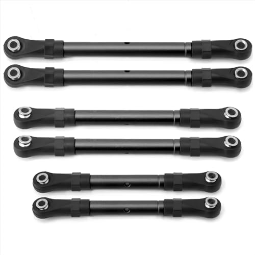 Rc Special Connecting Rod for Hoss for Slash 4WD Adjustable Front & Rear Tie Rod Steering Rod Black RC Car Tracked Vehicles Parts and Accessories Upgrades Replacement Use