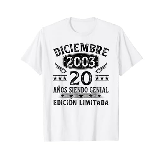 Regalo 20 Años Cumpleaños Hombre Hecho En Diciembre 2003 Camiseta