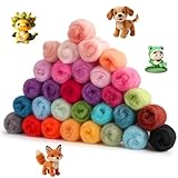 2、Laine mérinos de qualité supérieure : Laine feutrée de haute qualité pour une douceur exceptionnelle et une mise en œuvre facile ; les fibres offrent une forte adhérence pour un feutrage et un modelage stables dans vos projets de bricolage.