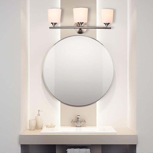 Miniatura 9 de Hampton Bay GreyLock - Lámpara de tocador de barra con 3 luces de níquel cepillado