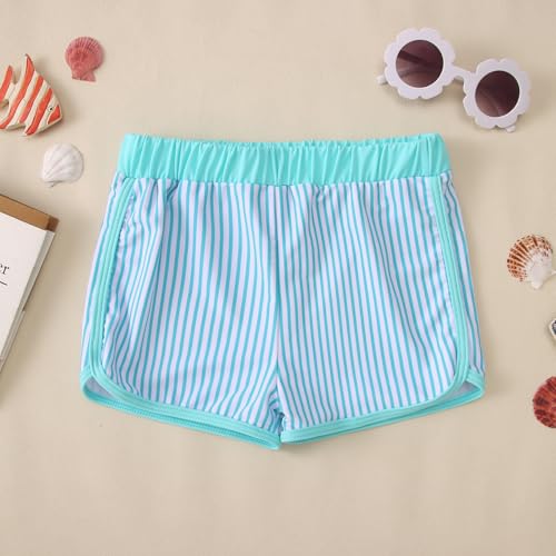 Girls Rash Guard Swimsuit Set Long Sleeve Two Pieces Stripe Bathing Suits Kids Summer Beach Swimwear 7-12 Years4