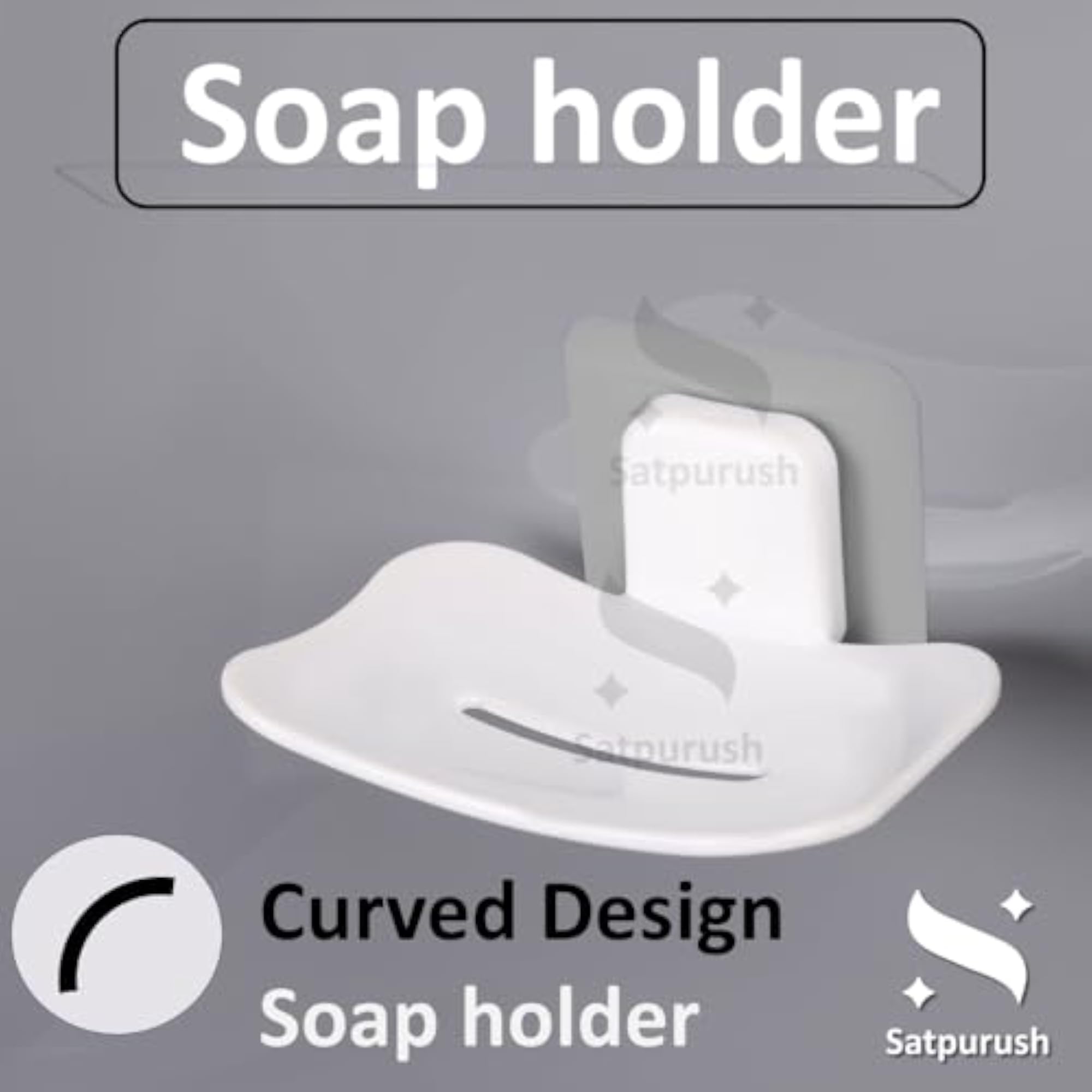 Self-Adhesive Soap Holder for Bathroom (Pack of 2)