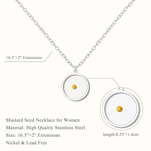 Mustard Seed Necklace, Christian Mothers-Day Graduation Gifts for Her Women, Inspirational Jesus Religious Faith of a Mustard Seed Mountain Necklace Birthday Jewelry Gifts for Friends Mom Grandma Sister Daughter4