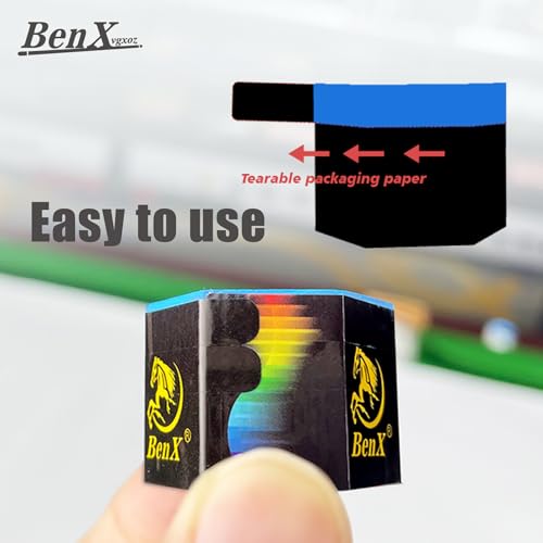 BenXvgxoz Pool Cue Chalk - Professional Billiard Chalk Blue | Nano Technology | Long Lasting 10+ Shots | Enhanced Spin & Control | Wax, Dry & Neutral Options-Hexagonal Shape