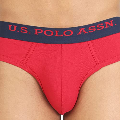 Image of U.S. Polo ASSN. Men's I006 Elasticized Waist Pure Cotton Underwear Briefs - Pack of 2