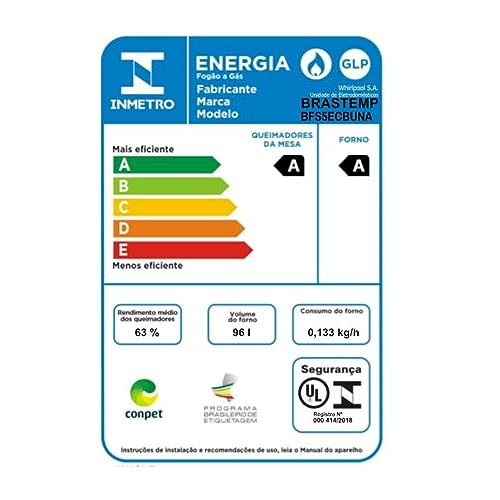 Fogão Brastemp 5 Bocas Branco Com Turbo Chama - BFS5ECB BIVOLT