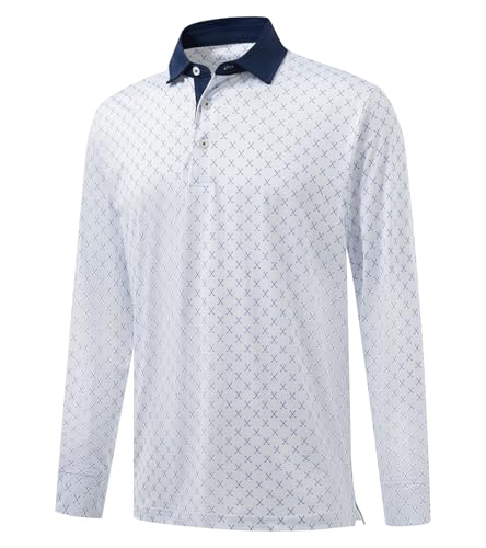 M Maelreg Men'S Golf Shirts Dry Fit Long Sleeve With A Print