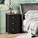 Somdot Dresser for Bedroom with 3 Drawers, Storage Organizer Chest of Drawers with Removable Fabric Bins for Closet Bedside Living Room Laundry Entryway Hallway, Black Rustic Brown