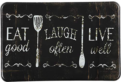 J&V TEXTILES Oversized Chef Series 24"x36" Antifatigue Kitchen Mats (Black)