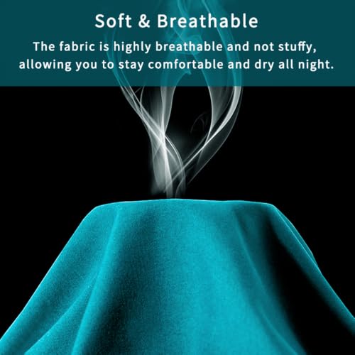 Image of Queen Size Zipper Pillow Cases Set of 2,Freshwater Blue,20x30 Inches | Soft Comfortable, Not Shrink, Breathable Luxury