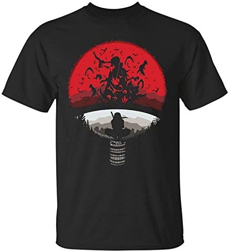 Davidsly Casual Mens Uchiha ClanMashup with Itachi Mangekyou Sharingan Sasuke Uchiha Design T-Shirt