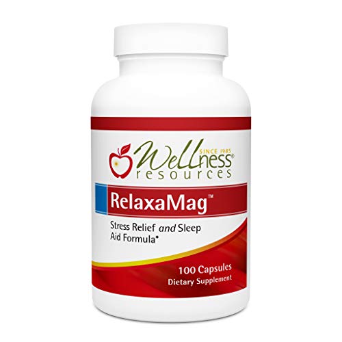 RelaxaMag - High Absorption Magnesium for Sleep & Stress - with Magnesium Glycinate (100 Capsules)