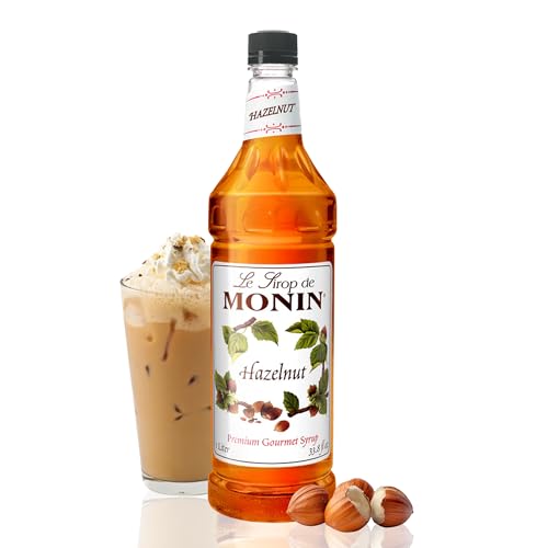 Monin - Hazelnut Syrup, Nutty Taste of Caramelized Hazelnut, Natural Flavors, Great for Mochas,