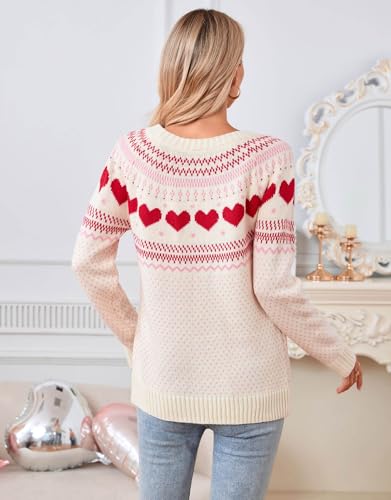Image of Women's Vintage Fair Isle Pullover Sweater Lightweight Knit Tops