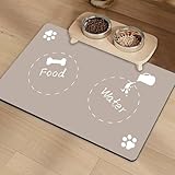 Dog Food Mat 18'*30' Absorbent Dog Mat for Food and Water Bowl with Waterproof Rubber Backing, No Stains Quick Dry Cat Dog Water Dispenser Mat,Dog Food Mat for Messy Drinkers