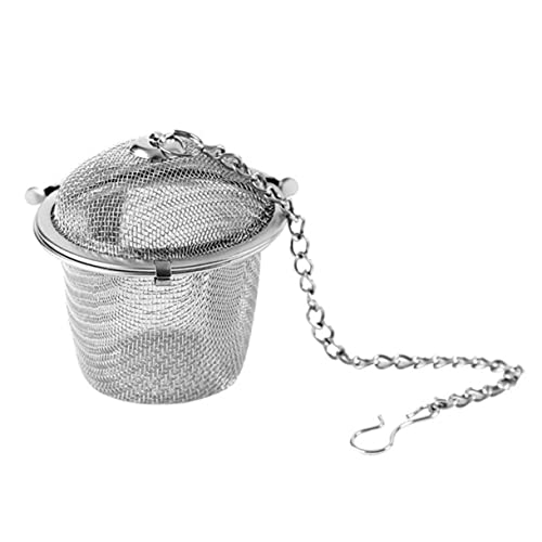 ASAKKURA 1pc Stainless Steel Tea Ball Infuser Multi-use Decocting Filter for Tea Herbs and Spices Strainer for Hot Water Brewing
