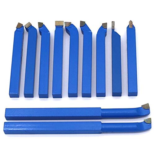 Kit de 11 herramientas para torno con punta de carburo 8mm miniatura 2