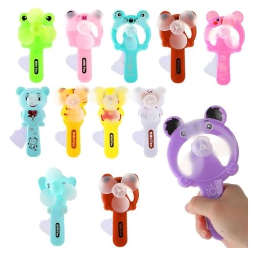 Harxin 12 PCS Ventilador de Enfriamiento Manual para Niños,Ventilador Personal de Verano para Interiores y Exteriores para,que No Requiere Carga Para,Para Oficina de Viajes Aire Libre