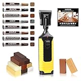 Floor Repair Kit Wood Markers Wax- Furniture Vinyl Laminate DIY Manual Hardwood Floor Repair Kit Touch Up Marker Pens Cover LVP Scratches, Stains, Cracks, Holes for Floor, Door, Cabinet, Table, Stairs