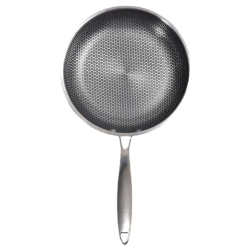 Poêle à frire KICHOUSE en inox nid d'abeille ustensile durable de cuisine