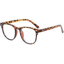 Womens Leopard Print Glasses Boho Style Square Frame Acrylic Eyewear, Non-Prescription Fashion Accessory