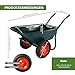 TRUTZHOLM 2-Rad Schubkarre 100 L 160 kg Gartenschubkarre mit 4 PR Lufträdern auf Stahlfelgen für Garten, BAU und Stall Schiebkarre Gartenkarre 73 cm Griffhöhe