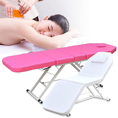 Portable Massage Bed,Foldable Massage Table Beauty Salon Spa Tattoo Reclining Pvc Bed Couch Therapy Recliner Chair Folding Lightweight Comfort Adjustable Facial Lashing Aluminium Fold Alumin - Image 3