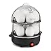 Price comparison product image BELLA 17287 Double Cooker, Rapid Boiler, Poacher Maker Make up to 14 Large Boiled Eggs, Poaching and Omelete Tray Included, Stack, Black
