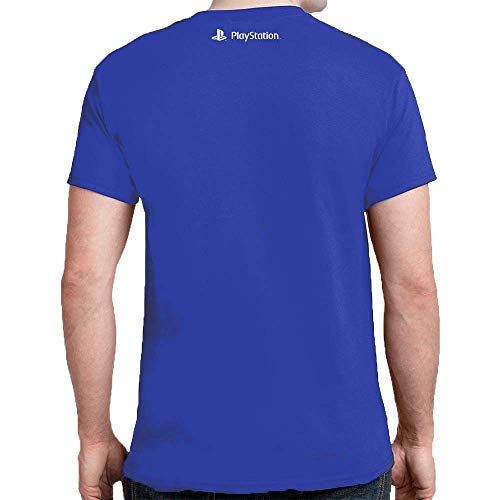 Camiseta Casual, Sony Playstation, Azul, M, Adulto Unissex