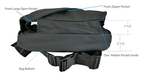 Belt Bag/Crossbody Bag/Waist Bag/Shoulder Bag/Sling Bag/Fanny Pack/Casual Everyday Bag for women and Men - Sleek Lightweight Waterproof Black3