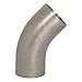 1-1/2" 45 Degree Buttweld Elbow w/Tangent, 316L Stainless Steel, Mill ID/OD