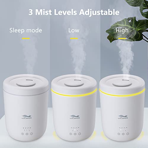 Goldfox Humidifiers For Bedroom, 28Db Quiet Humidifiers For Baby, 2.2L Cool Mist Humidifiers With Night Light, Air Humidifier For Plants, Humidifier For Home, Last Up To 36H Worktime, Auto-Shut Off #TOP3