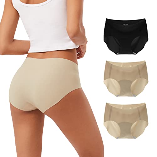 Lista de Ropa interior deportiva para Mujer disponible en línea. 49 INNERSY Braguitas Hipster Sin Costuras para Mujer Invisibles y Ligeras Paquete de 3(Negro/Nude,Grande)