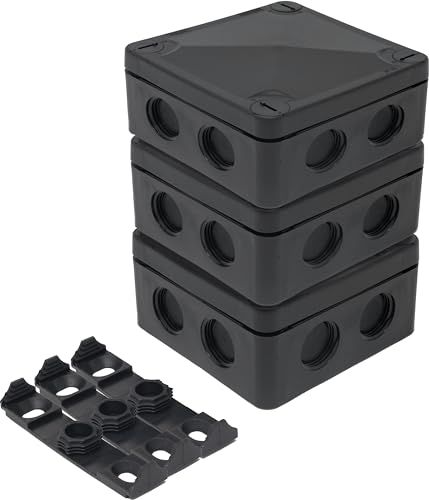 ArmaKit - IP66 External/Outdoor Waterproof Junction Box (86x86x50mm (3 pack))