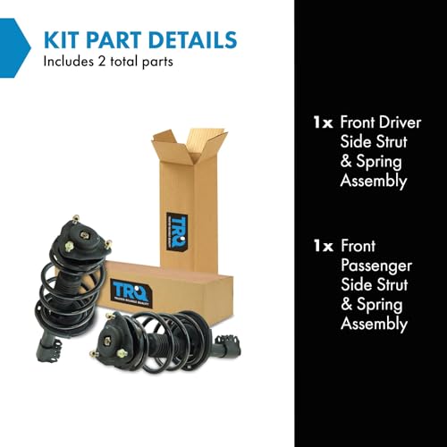 Image of TRQ Front Left and Right Strut and Spring Assembly Set Loaded Pre-Assembled | For 11-14 Toyota Sienna with 8 Passenger Seating