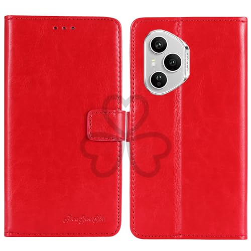 TienJueShi Red Book Stand Retro Flip Leather Protector Phone Wallet Gel Cover Etui TPU Silicone Case For Honor 400 Pro 6.77 inch