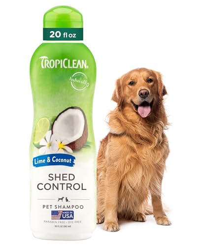 TropiClean Deshedding Dog Shampoo and Conditioner Set, Grooming B...