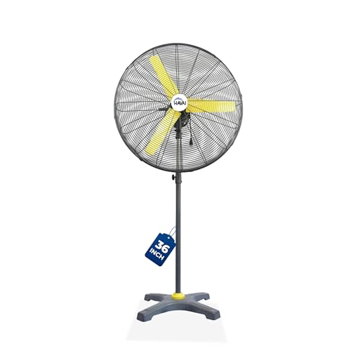 Image of HAVAI 36 Inches BLDC Pedestal Fan | 3-Blade Design | Energy Efficient 30W-260W | 700-1200 RPM | 21000 M?/Hr Airflow | 100-Foot Air Throw | 4 Speed Options | 2-Year Warranty, Grey