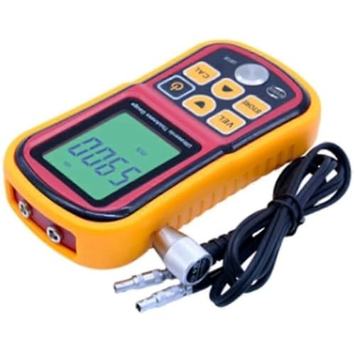 Calibrador digital de espesores ultrasónico, rango 1,2–225 mm (acero), resolución 0,1 mm, sonda de 5 MHz, medidor portátil de espesor para acero, plástico, cerámica y vidrio miniatura 1