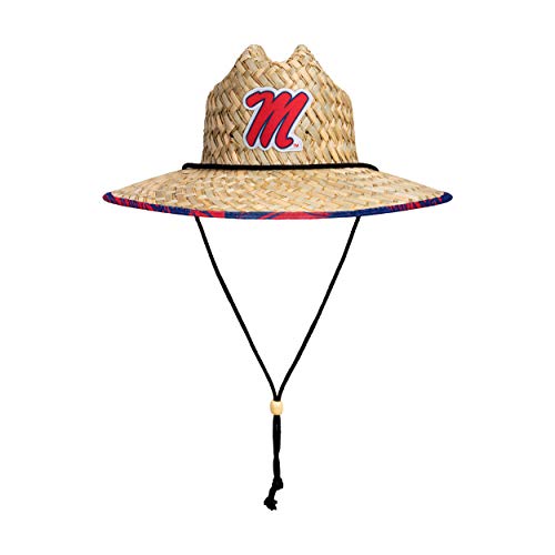 Image of FOCO unisex adult Ncaa College Team Logo Floral Sun Straw Hat, Team Logo, One Size US