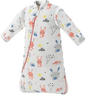 Fairy Baby Sleeping Bag 2.5 Tog Winter Long Sleeves Kid Sleep Sack Swaddle Soft Warm Wearable Blanket Wrap with Two-way Zipper for Newborn Boy Girl